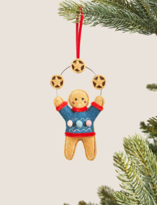 An Image of M&S Hanging Gingerbread Person Decoration