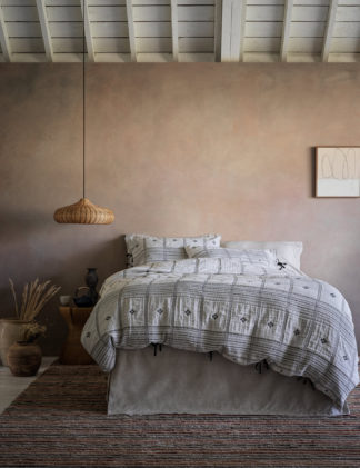 An Image of M&S X Fired Earth Casablanca Collection Kubba Woven Bedding Set