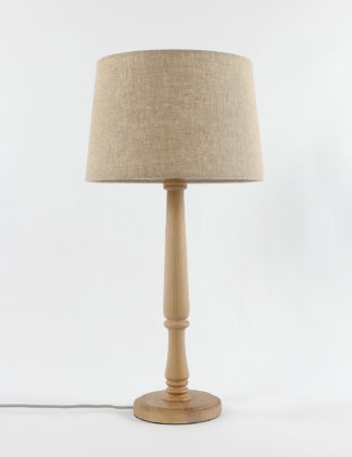 An Image of M&S Wooden Table Lamp