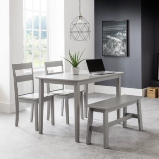 An Image of Kobe Compact Rectangular Dining Table Grey Grey