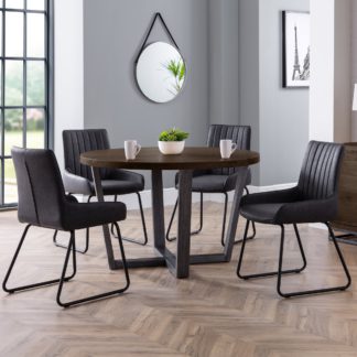 An Image of Brooklyn Rectangular Dining Table with 4 Soho Chairs Oak