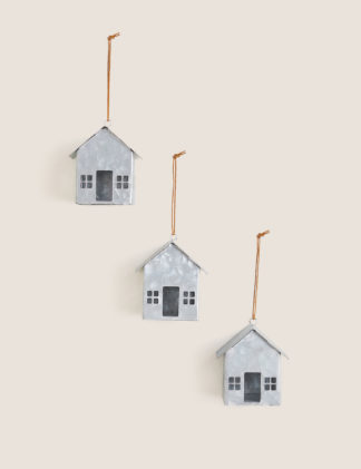 An Image of M&S 3 Pack Metal Hanging Cabin Decorations