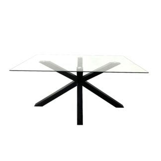 An Image of Xavi Rectangular Dining Table Black