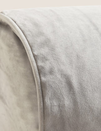 An Image of M&S Velvet Piped Bolster Cushion
