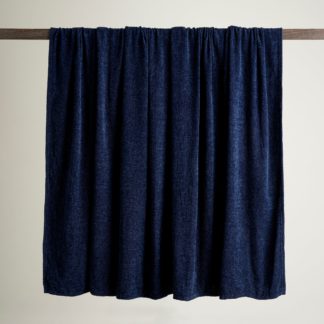 An Image of Chenille 200cm x 200cm Throw Navy Blue