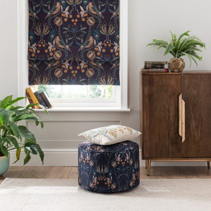 An Image of Havisham Luna Pouffe Navy