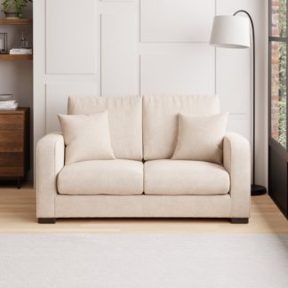 An Image of Carson Soft Texture 2 Seater Sofa Natural