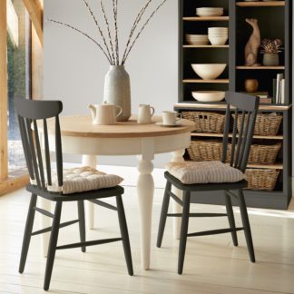 An Image of Churchgate 1 Round Table & 2 Graphite Chairs Multi Coloured
