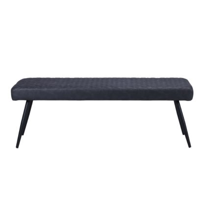 An Image of Montreal PU Leather Dining Bench Black