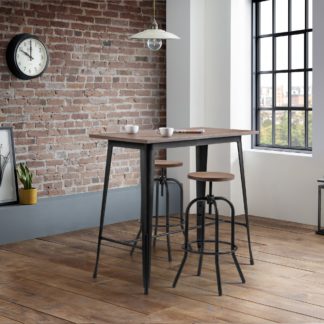 An Image of Grafton Bar Table with 2 Spitfire Stools Mocha