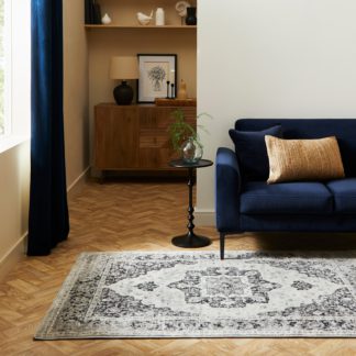 An Image of Traditional Grey Rug Grey