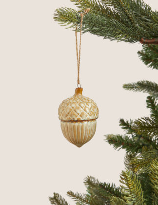 An Image of M&S Ceramic Hanging Acorn Decoration