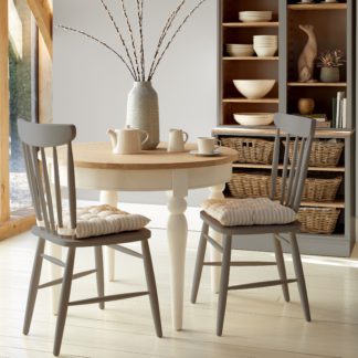 An Image of Churchgate 1 Round Table & 2 Grey Chairs Multi Coloured