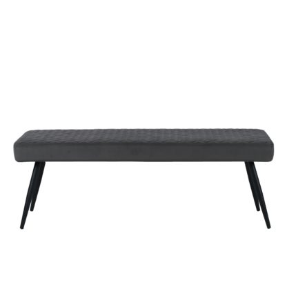 An Image of Montreal Dining Bench Velvet Black