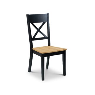 An Image of Hockley Set of 2 Dining Chairs Black