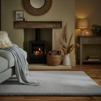 An Image of Plush Faux Fur Rug Faux Fur Plush Chateau Grey