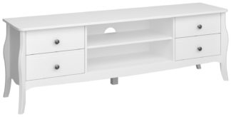 An Image of Baroque 4 Door TV Unit - White