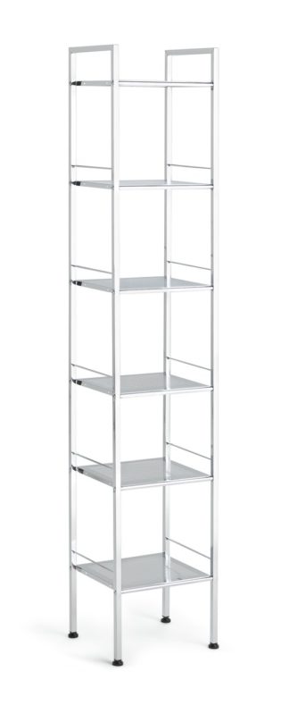 An Image of Habitat 6 Tier Freestanding Storage Unit - Silver