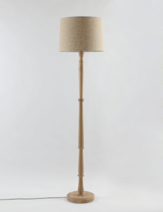 An Image of M&S Wooden Floor Lamp