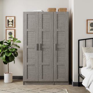 An Image of Toby Triple Wardrobe Grey Grey