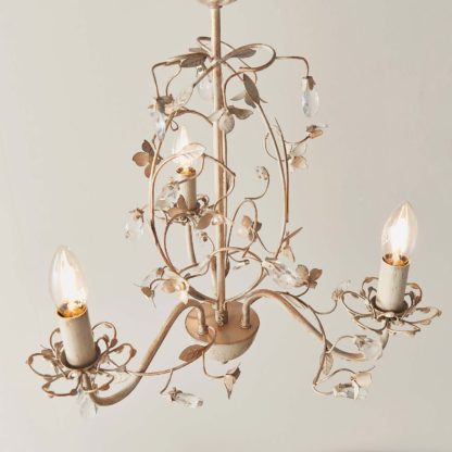 An Image of Isabel 3 Light Pendant Light - Cream