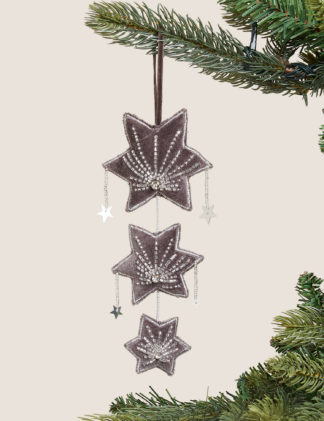 An Image of M&S Hanging Cascading Stars Decoration
