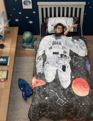 An Image of M&S Pure Cotton Astronaut Bedding Set
