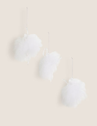 An Image of M&S 3 Pack Glass Hanging Ballerina Decorations