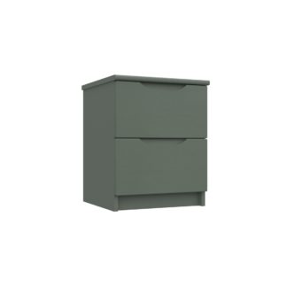 An Image of Legato 2 Drawer Bedside Sage Sage (Green)