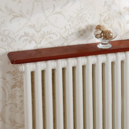 An Image of Oak Effect Radiator Shelf Brown