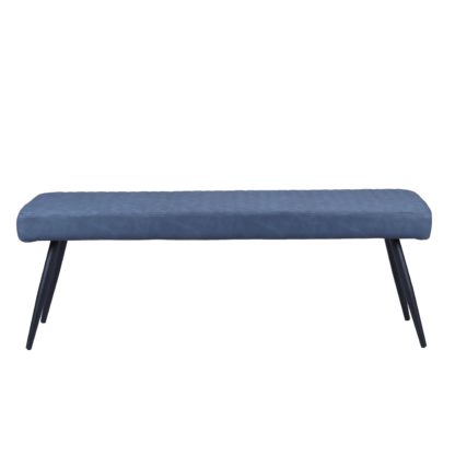 An Image of Montreal PU Leather Dining Bench Black