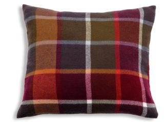 An Image of Habitat Checked Cushion - Multicoloured - 43X43cm