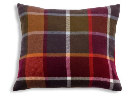 An Image of Habitat Checked Cushion - Multicoloured - 43X43cm