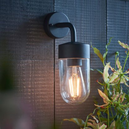 An Image of North Outdoor Wall Light - Black