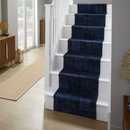 An Image of Prague Chenille Stair Runner Prague Red