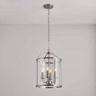 An Image of Abott 4 Light Pendant Light - Nickel