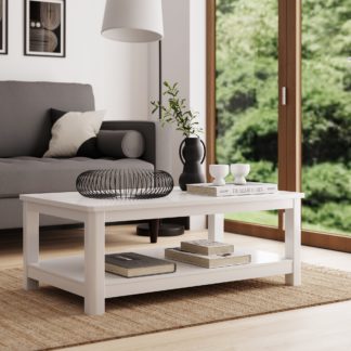 An Image of Larson Compact Coffee Table White White