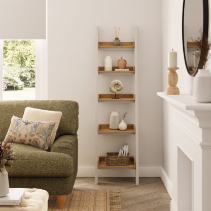 An Image of Bromley Ladder Shelf Grey Grey