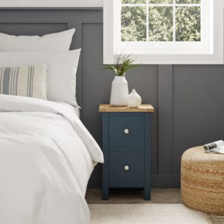 An Image of Bromley Slim Bedside Navy Navy
