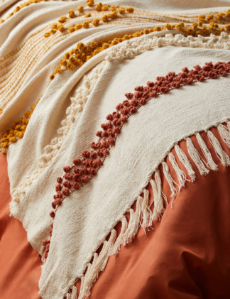 An Image of M&S X Fired Earth Casablanca Collection Anfa Tufted Throw