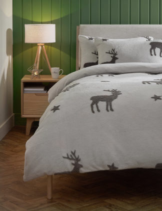 An Image of M&S Winter Stag Bedding Set