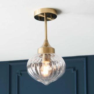 An Image of Addington Semi Flush Light - Brass