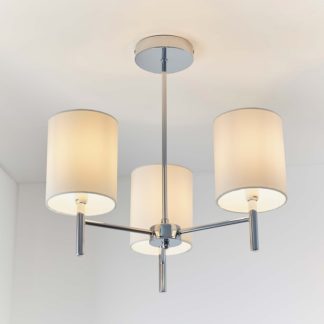 An Image of Kari 3 Light Semi Flush Ceiling Light - Chrome