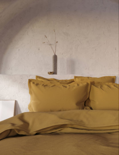 915d559418f9bc79fa4171f3c3b10b0cd4f61797ab6ba6e5e8bc46900d077bc0.jpg An Image of M&S X Fired Earth 2 Pack Washed Cotton Pillowcases