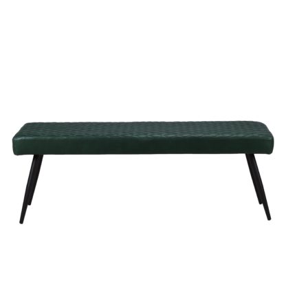 An Image of Montreal PU Leather Dining Bench Black
