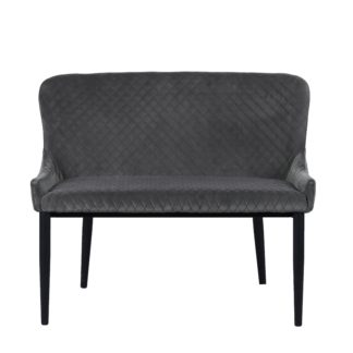 An Image of Montreal Small Dining Bench Seat Charcoal