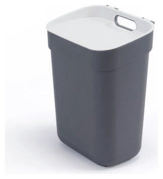 An Image of Curver 10L Plastic Lift Top Recycling Bin - Grey