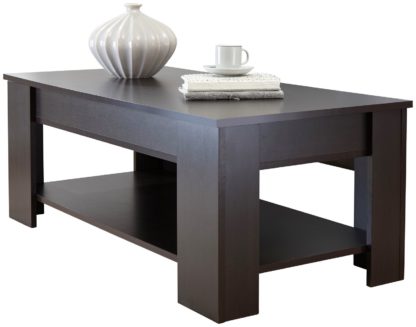 An Image of Lift Up Coffee Table - Dark Brown