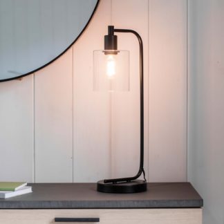 An Image of Clancy Table Lamp - Black