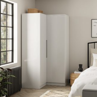 An Image of Larson Corner Wardrobe White